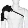 Medieval Shoulder Pauldron Adjustable Black Buckle Steampunk PU Leather Shoulder Armors Cover Cape Live Show DJ Club Men Costume