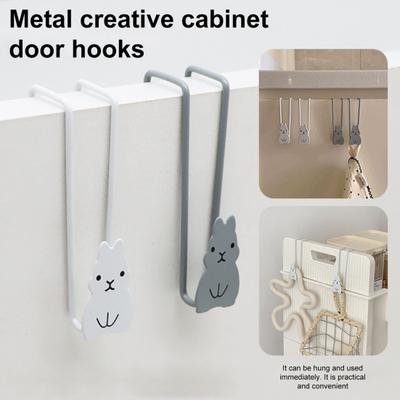 Multifunktionaler Türhaken, robuster Metallhaken mit Kaninchenmotiv, zum Aufhängen von Handtüchern, Kleidung, Regenschirmen, Taschen, Türrückseiten, Küchen- und Badezimmer