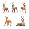Christmas Reindeer Statue Holiday Decoration Home Decor Xmas Elk Figurine Simulated Deer Sculpture for Winter Tabletop Office