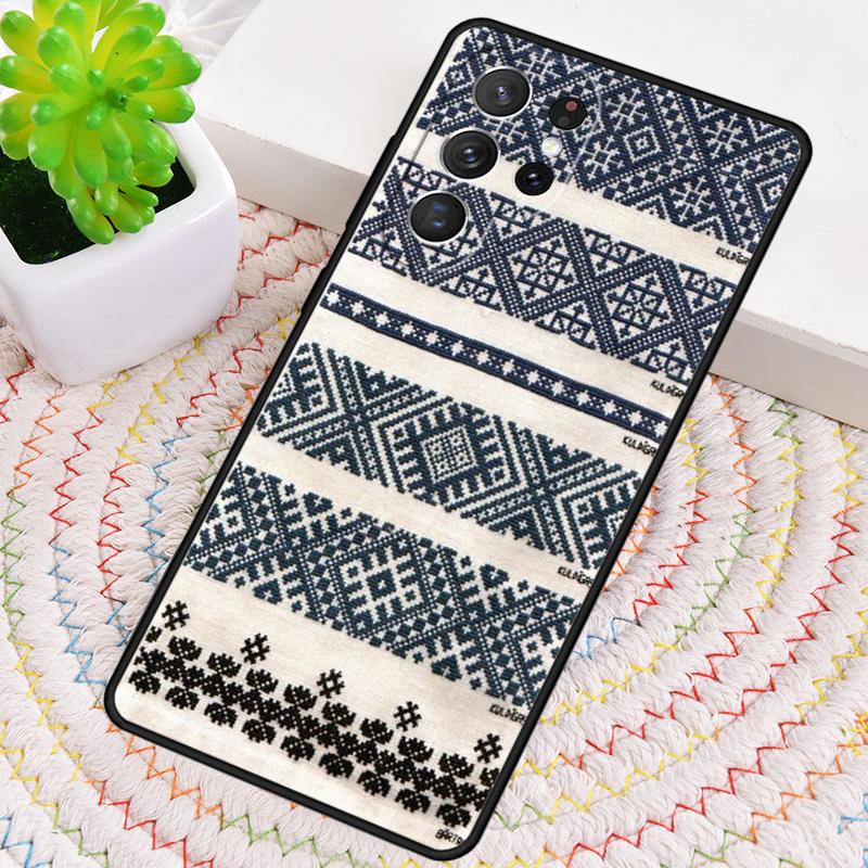 Latvian Ethnic Sun Tree Luxury Silicone Phone Case For Samsung Galaxy note 10 pro S26 S25 S24 S23 S22 S21 Plus Ultra Capa Cover