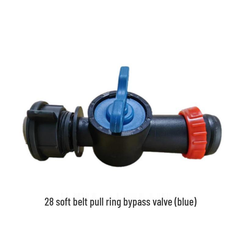 PE Pipe Valve Dripper, Greenhouse Drip Irrigation Connector with Switch Lock Nut and Bypass Male Thread Valve