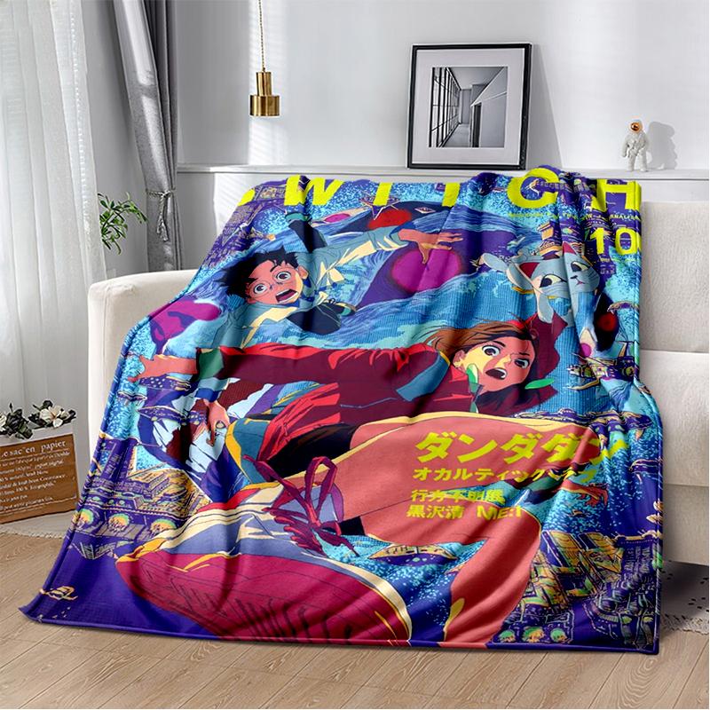 3D DAN DA DAN Anime Cartoon Blanket,Soft Throw Blanket for Home Bedroom Bed Sofa Picnic Travel Office Cover Kids Gift