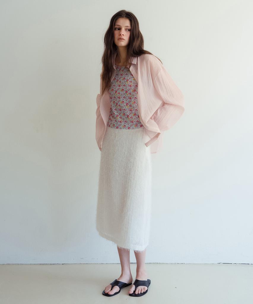 Murmure Breni Fringe Skirt_Breni Skirt_Ivory