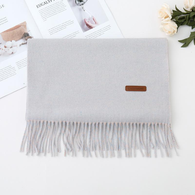 Podzimní a zimní nový šátek dámský zesílený imitace kašmíru všestranný studentský šál dlouhý kostkovaný šátek