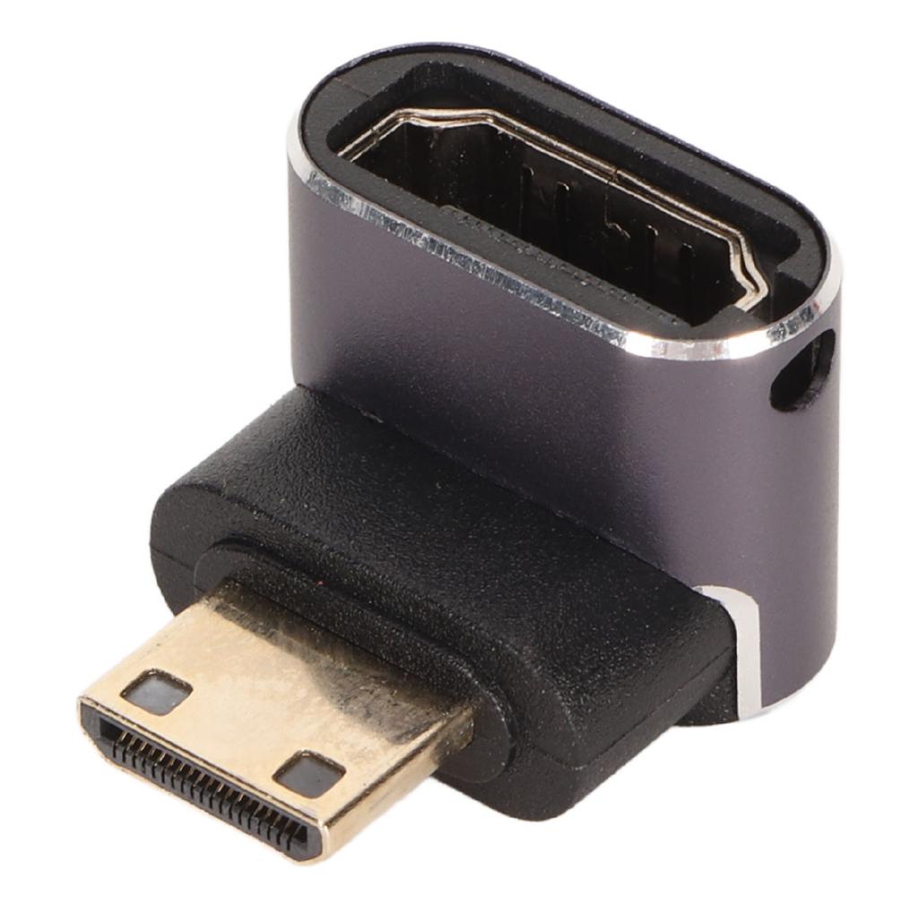 Mini HD Multimedia Interface Male to HD Multimedia Interface Female Adapter 8K 60Hz Two Way 90 Degree Ringt Angle