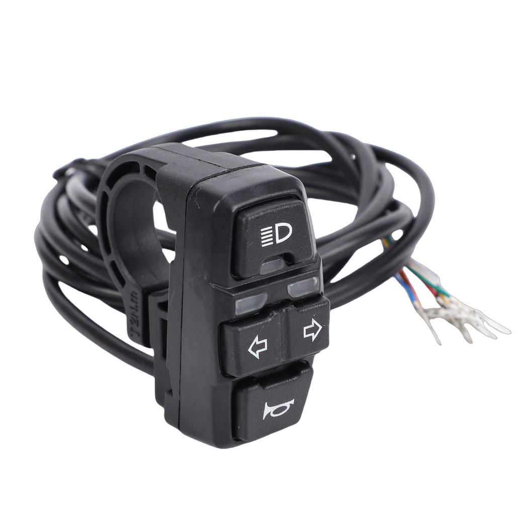 Headlight Turn Signal Horn Scooter Handlebar Control for Electric Bike Motorcycles ABS IP65 22mm Handlebar Size 1.5m Cable Le