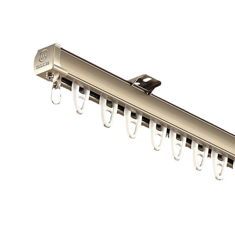 Double Track Silent Glider Curtain Rail, Aluminum Alloy, Top Mount