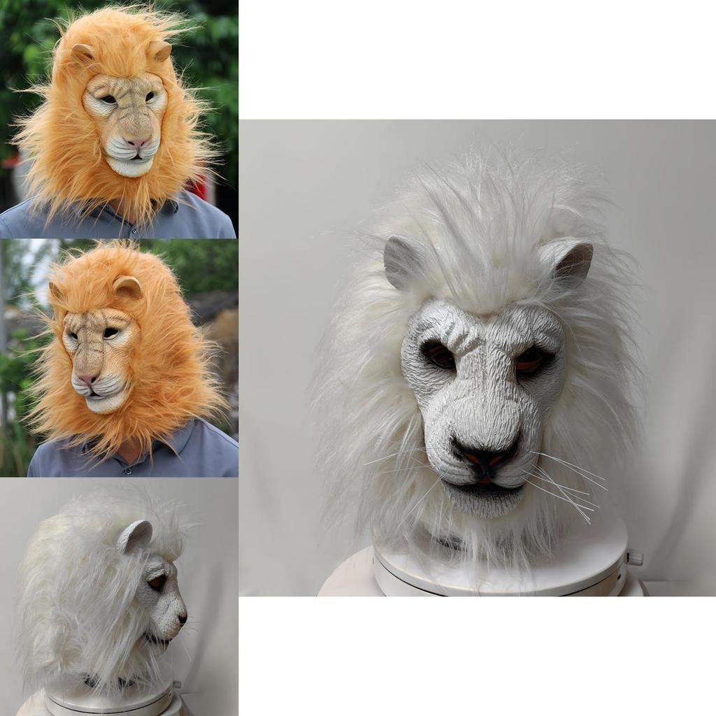 Lion Head Mask Made Of Latex With Mechanical Craftsmanship For Costume Parties And Events