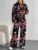 European And American Autumn And Winter Casual Long-Sleeved Suit Women'S Hooded Sweater Trousers Two-Piece Set Retro Elements