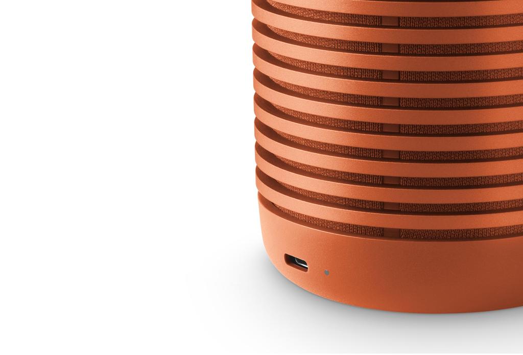 Bang Olufsen Beosound Explore Bonfire Orange Portable Bluetooth IP67 Certified Waterproof and Playback & Speaker, Wireless, Dustproof, 27-Hour