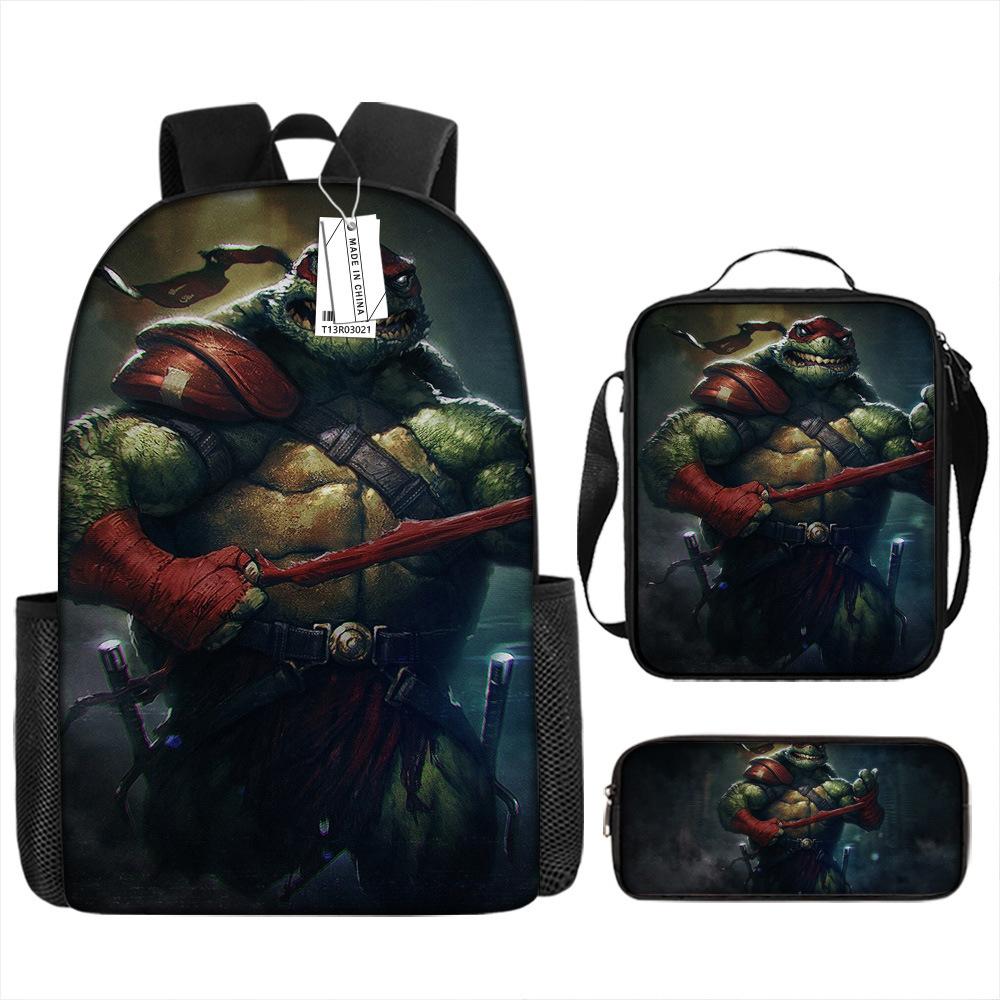 Teenage Mutant Ninja Turtles Children'S School Bag Elementary School Student Cartoon Breathable Backpack Cute Burden Reduction Cool Printed Backpack