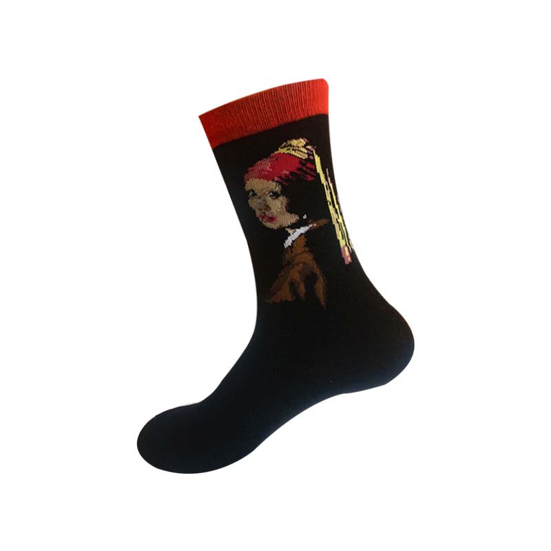 Cotton Socks Men Starry Night Winter Retro Women Personality Art Van Gogh Socks Oil Painting Socks Funny Happy Socks Male Socken