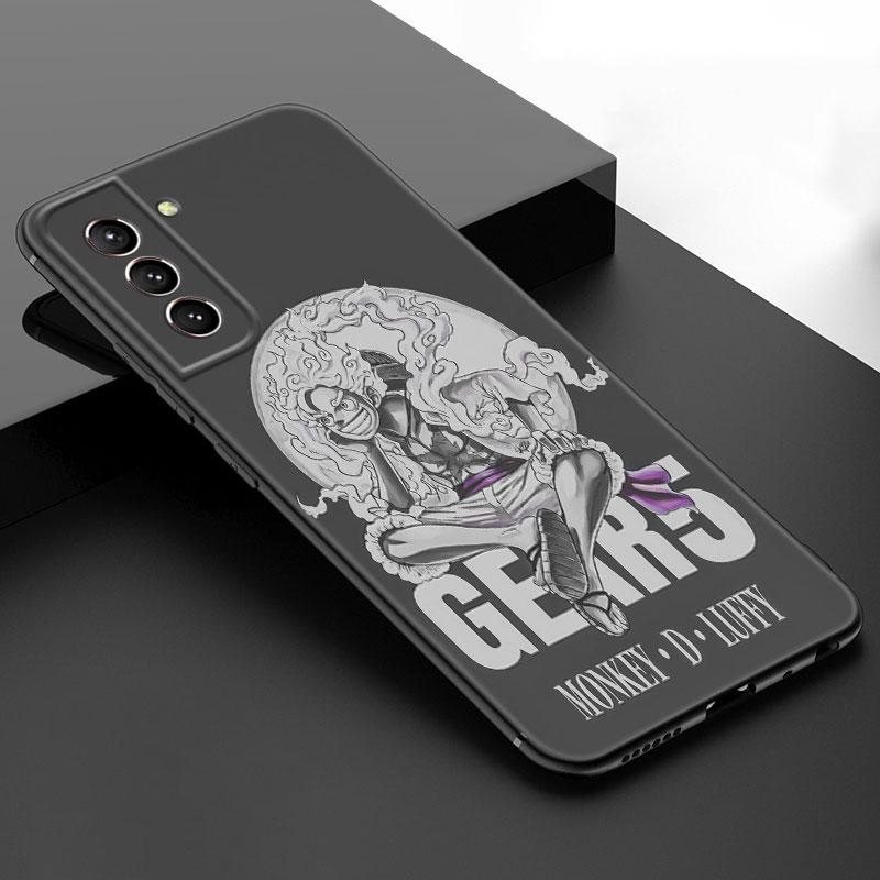 

Luffy s Gear 5 Anime Black Silicone Phone Case For Samsung Galaxy S23 S21 S20 FE S24 S22 Ultra S10E S10 S9 S8 Plus Samsung S22 Ultra