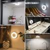 LED Night Lights 3 Modes Dimming Round Sensor Lamps USB Charged Magnetic Wall Light for Kitchen Bedroom Wardrobe Closet Lighting