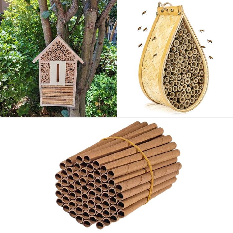50 Pcs Mason Bee Tube Refills for Beekeepers House Garden Pollinator Bee House