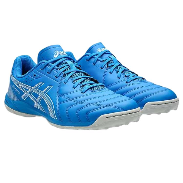Asics Calcetto WD9TF Comfortable Fashion Trendy Versatile PU Leather Soccer Shoes Men Sneaker Blue 1113A038-400