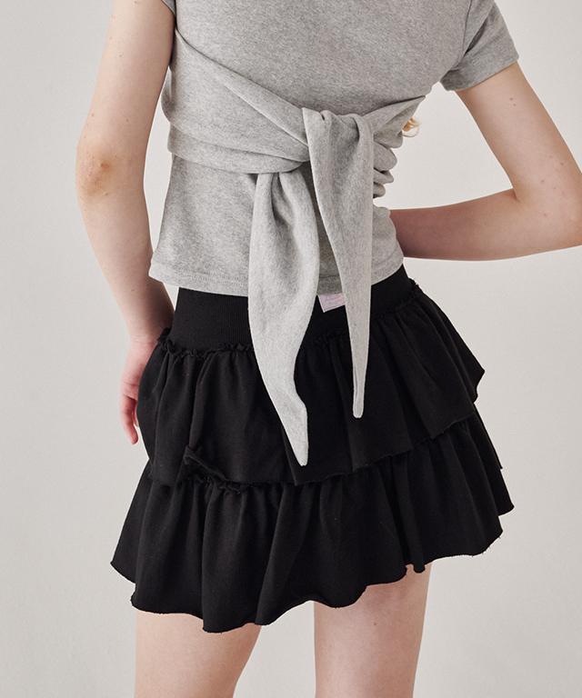 RONRON Cancan Ruffle Pantskirt Black