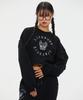 LIFEWORK Women'S) Circular Logo Embroidered Short Sweatshirt