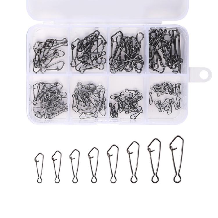 Multipurpose Fishing Connectors Swivels Compacts Stainless Steel Construction for Efficient Baits Changing