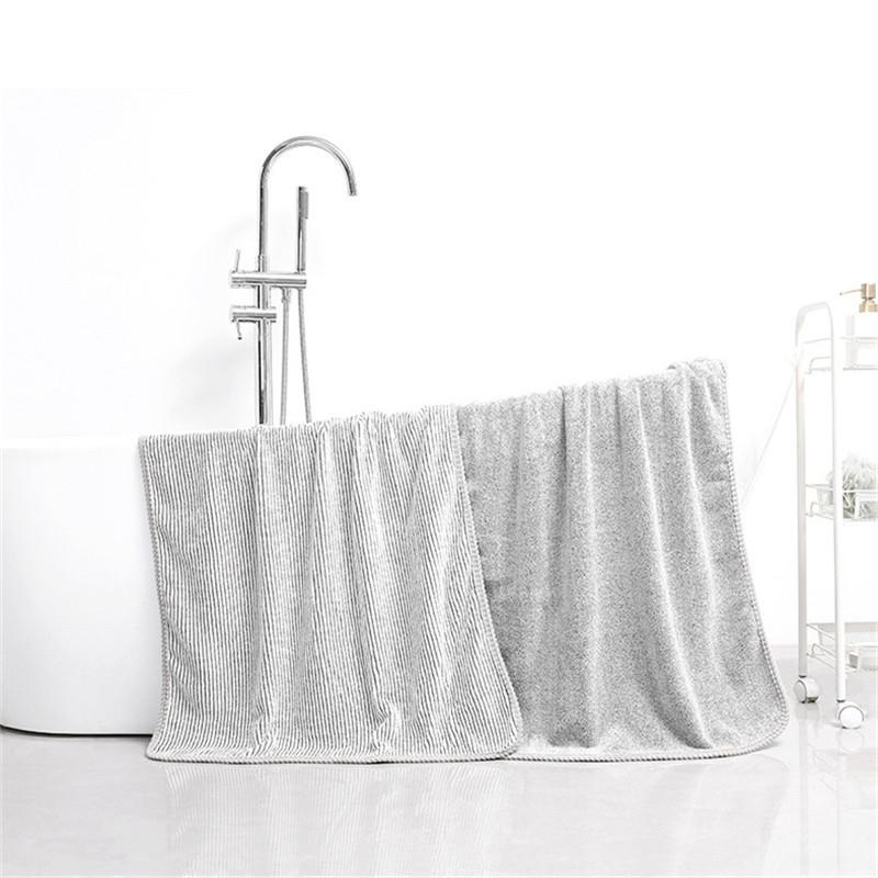 1Pc 70x140cm Antibacterial Bamboo Charcoal Fiber Home Bathroom Soft Highly Absorbent Adult Bath Towel