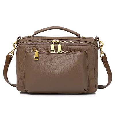 Damska Torebka ze Skóry Naturalnej Retro Miękka Skóra Casualowa Wielofunkcyjna Duża Pojemność Torebka Jednoręczna Torba na Ramię Crossbody