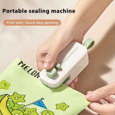 Mini Bag Sealer Rechargeable 2-in-1 Heat Sealer with Cutter Portable Sealing Machine for Plastic Bags Kitchen Sealant Device