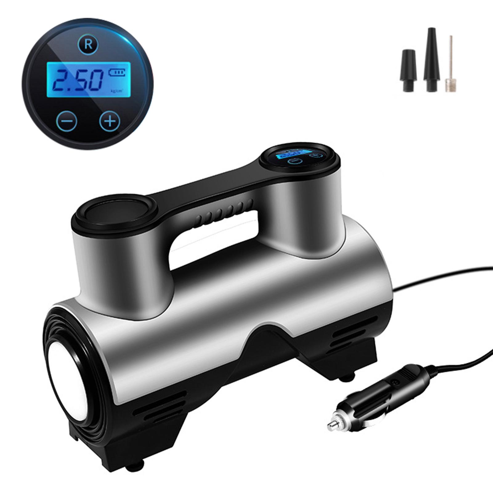 

Цифровой автомобильный насос для накачивания шин, портативный воздушный компрессор, автомобильный воздушный насос, насос для накачивания шин со светодиодной подсветкой, автоматическое выключение 3 Corded Model & Digital Display