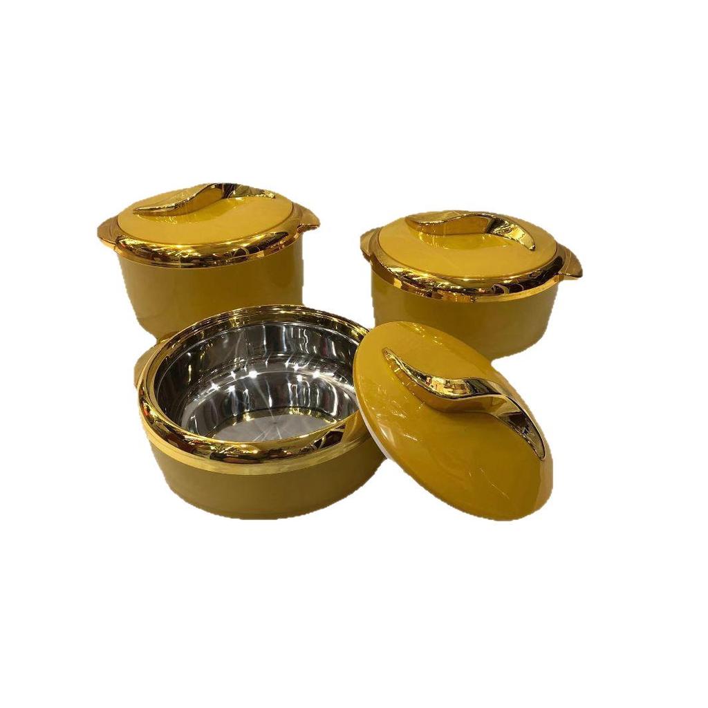 3-Piece Round Insulated Food Warmer Set (1500ML, 2000ML, 2500ML) for Africa Market