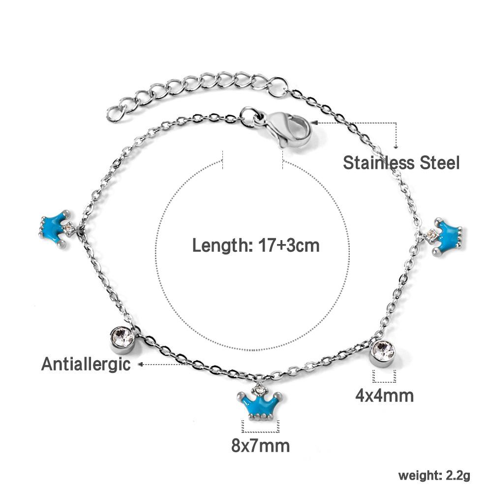 Bracelet Cute Sweet Butterfly Dragonfly Pendant with White Diamond Bracelet Stainless Steel Jewelry