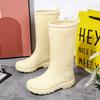 Women's Cross-Border Fashion Waterproof High-Top Rain Boots - Non-Slip Rubber Kitchen Shoes