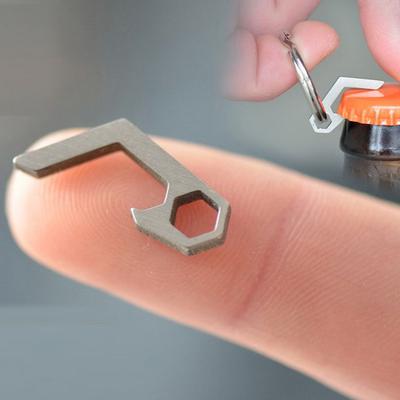 Mini Lightweight Bottle Beer Opener Keyring Pocket Tool Utility Gadget Outdoor Camp Hike Camping Gear  Key Chains