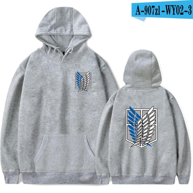 Attack on Titan Survey Corps Mikasa Ackerman Allen Wings of Freedom  Anime Peripheral Outerwear Autumn Winter Hoodie Sweatshirt