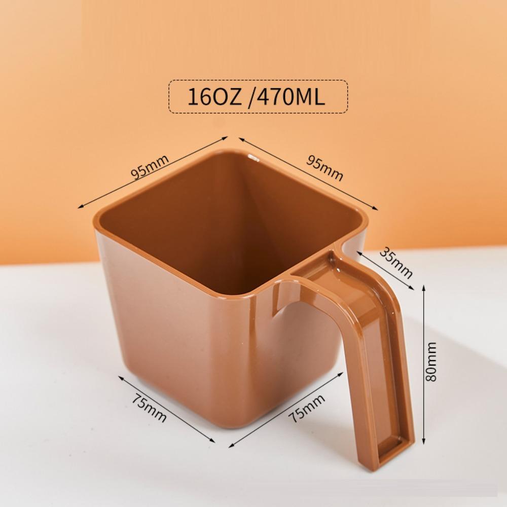 Square Shape Ice Shovel Comfortable Grip Measuring Cup Smooth Surface Ice Scoop Kitchen Utensil Coffee 470ml