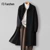 Fanzhen Men's 100% Wool Mid-Length Overcoat