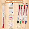 12 PCS Long Head Deep Hole Marker Pens, 20mm Long Nib Markers, Waterproof Quick Drying Colorful Carpenter Marking Tool for Office Supplies,