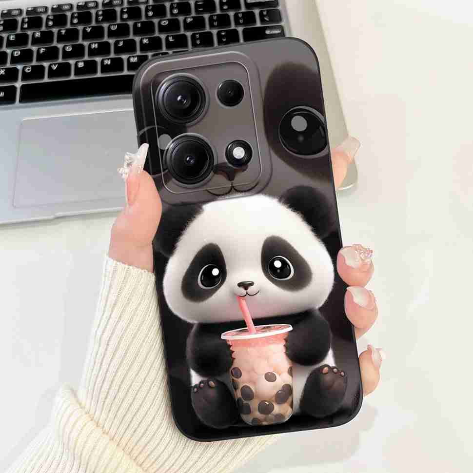 Simple Silicone Case For Redmi Note14s 4G Capa Lovely Panda Rabbit Shockproof Back Cover For Xiaomi Redmi Note 14S Phone Shell