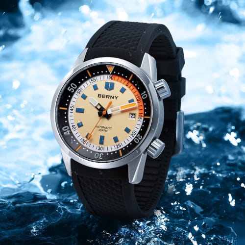 Potápěčské hodinky BERNY Pánské pánské hodinky Pánské potápěčské hodinky Automatické hodinky Pánské 20ATM voděodolné safírové sklo Super jasné potápěčské hodinky