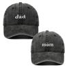Retro Dad Mom Embroidery Baseball Cap Washed Cotton Adjustable Couple Cap Sunscreen Hats For Man Women