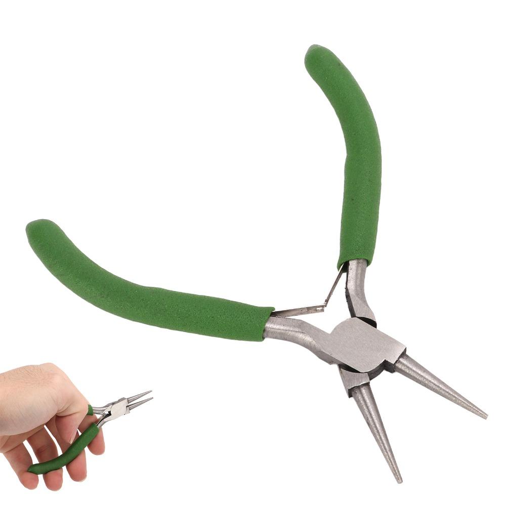 Carbon Steel Round Nose Pliers Nonslip Handle Wire Looping Pliers Precise Wire Looping
