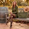 Women's A-Line Dress with Half-Zip and Lapel Collar, Long Sleeve Slim Fit Casual Dress