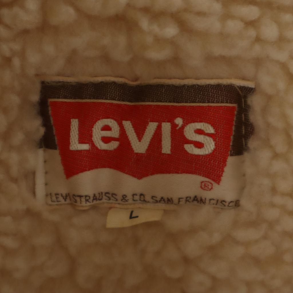 Levi's 70s Made in USA Vintage lunch coat L beige Back bore Men's Used