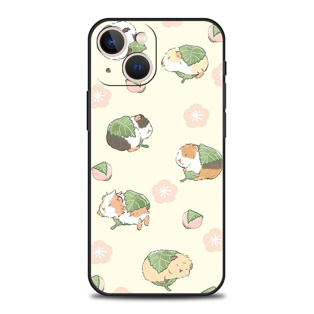 Capa de Celular Fofa de Porquinho da Índia Cavy Para iPhone 16e 15 14 13 12 11 Pro Max XS X XR SE 7 8 Plus Capa iPhone 16 Capa Macia de TPU