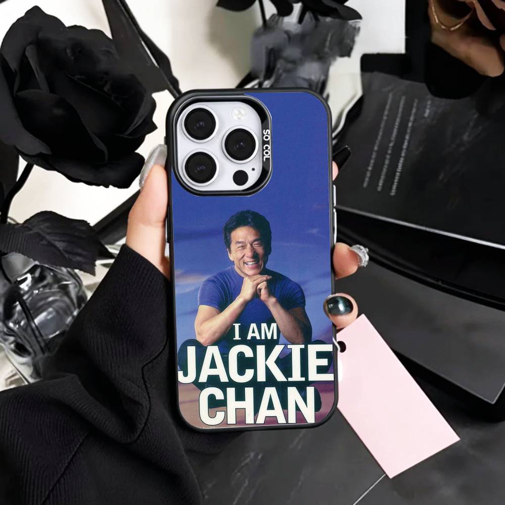 

Kung Fu Star J-Jackie C-Chan Phone Case For iPhone17,16,15,14,13,12,11 Plus,Pro Max Colored Silver Plated Inside Cover iPhone16e