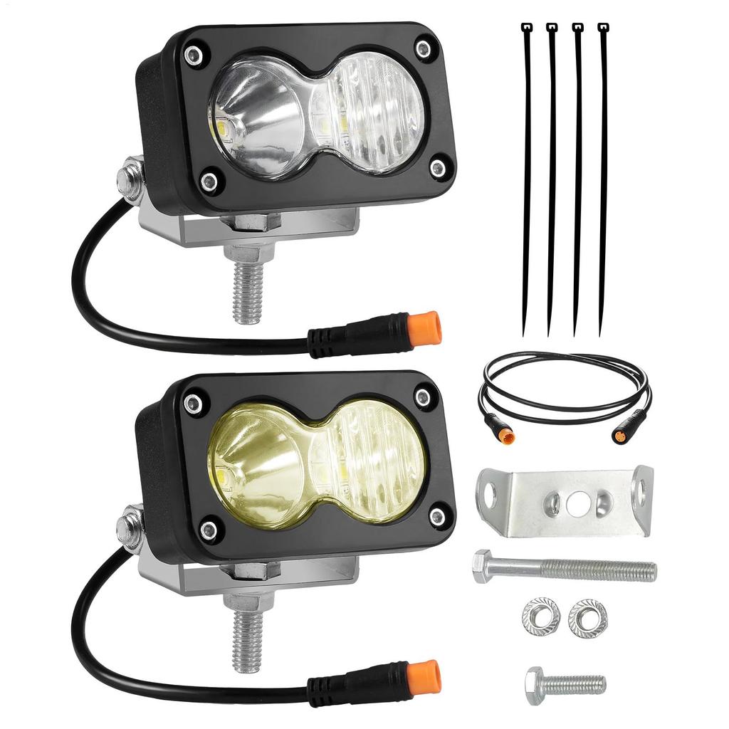 20W 6500K Wasserdichter Elektrorad-Scheinwerfer LED-Fahrradlicht mit 3-Pin-Anschluss für Motorrad-Nachtfahrten Outdoor-Radfahren