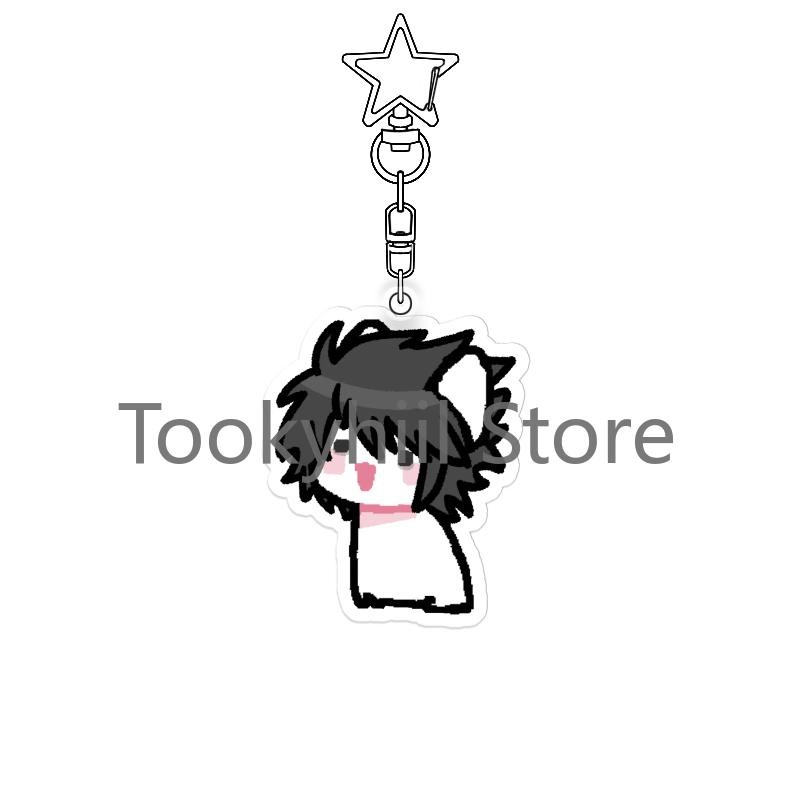 Death Note Keychain L Misa Amane Anime Cartoon Game Jewelry Fashion Figure Yagami Light Transparent Acrylic Ornaments Girl Gift