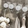 3pcs Removable Swivel Strong Suction Cup Hook Water And Moisture Resistant Suitable For Kitchen Bathroom