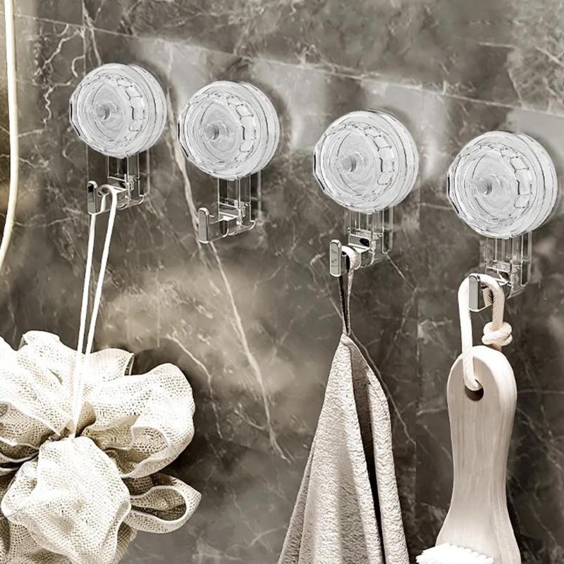3pcs Removable Swivel Strong Suction Cup Hook Water And Moisture Resistant Suitable For Kitchen Bathroom