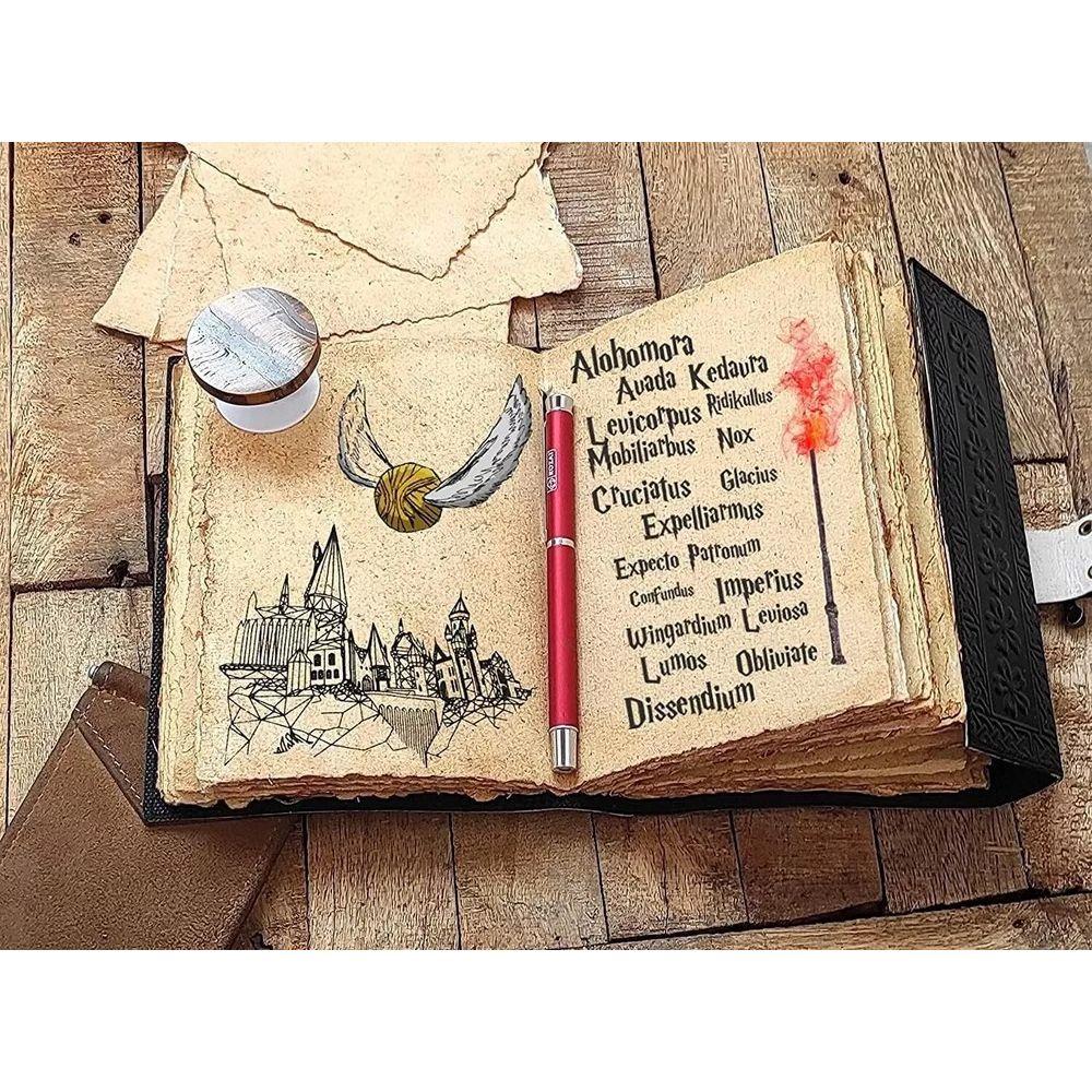 Vintage žurnálový grimoár Celtic Witch Stone Leather Book of Shadows Journal