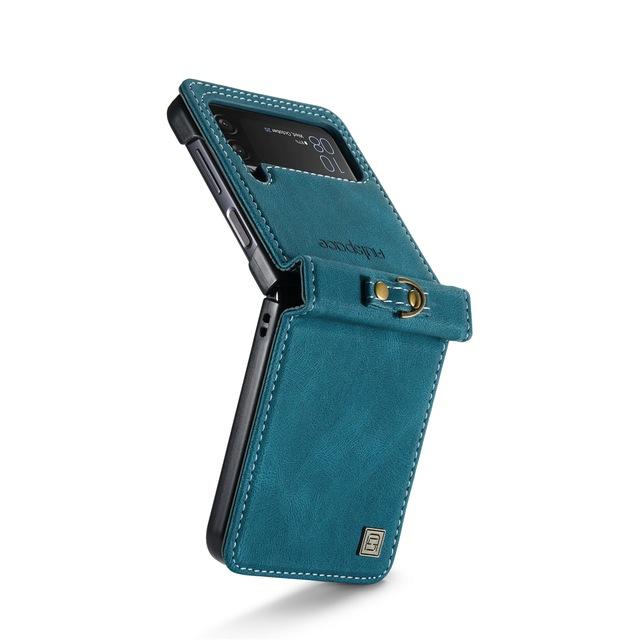 Bequeme Handytasche aus Leder mit Lanyard für Samsung Galaxy Z Flip4 Flip 4 5g Zflip4 Rutschfestes Handy-Zubehör Funda