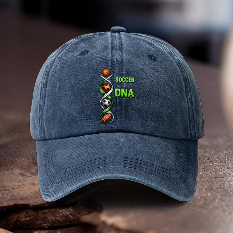 Pc Adjustable Hat with Football DNA Printed Pattern Unisex And Women Outdoor Sports Style Ideal Gift for Weddings Parties Birt